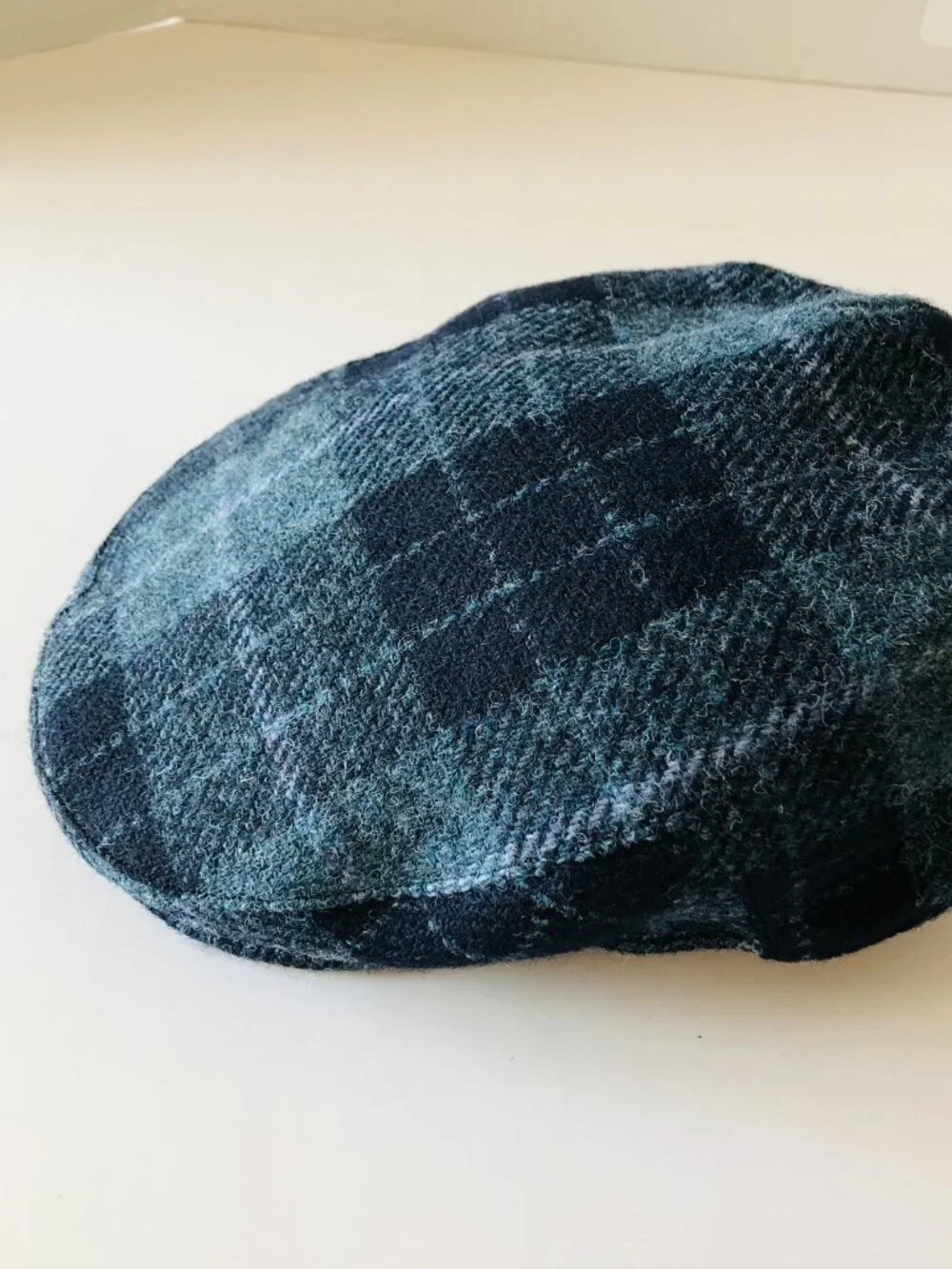 Glen Appin of Scotland Harris Tweed County Plaid Flat Cap 100% Wool Size XL